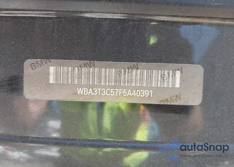 2015 BMW 435I из США, поврежденный, VIN WBA3T3C57F5A40391